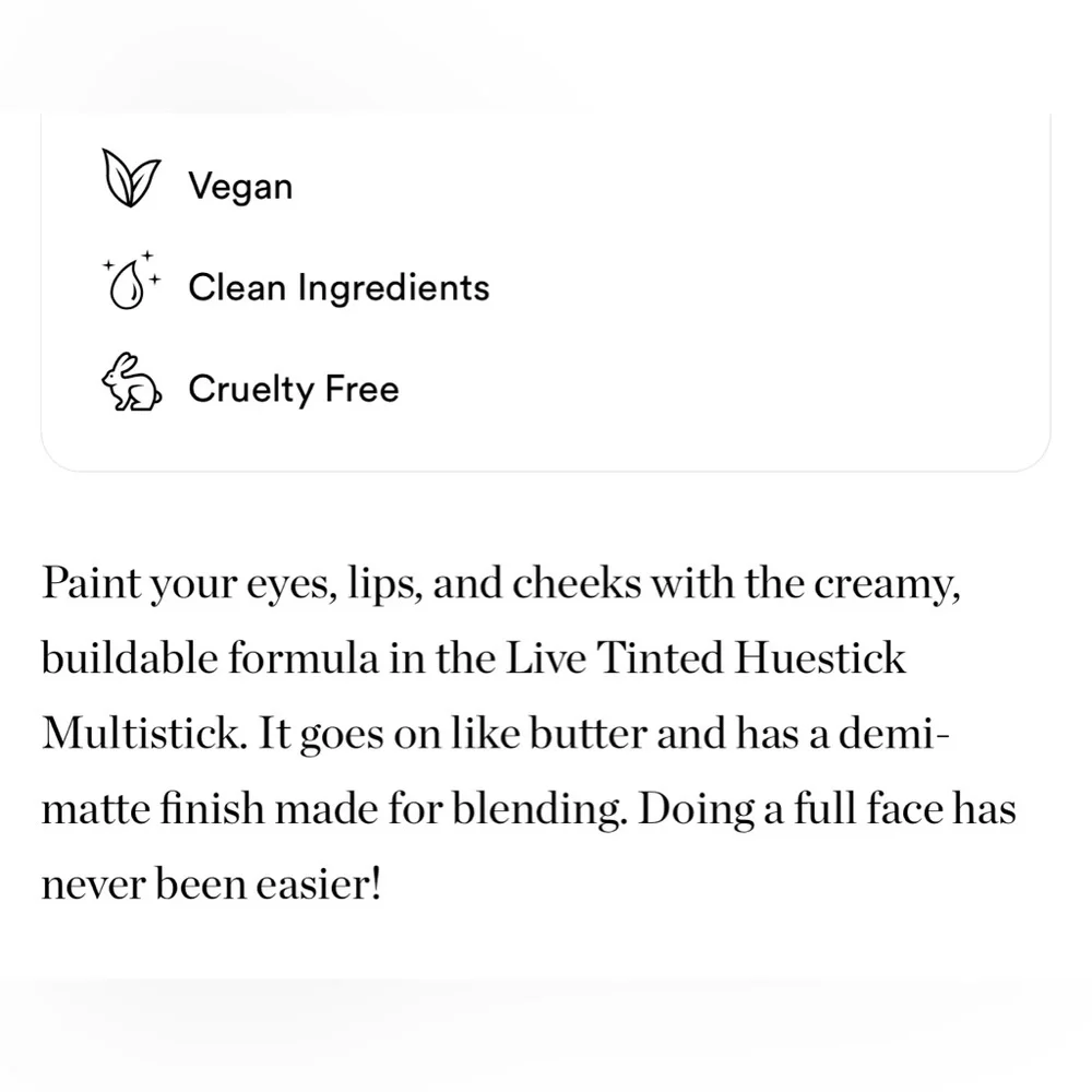 $13❤️‍🔥 Live Tinted Huestick Multistick GROUNDED 🪞 NEW IN BOX Lips Cheeks Eyes